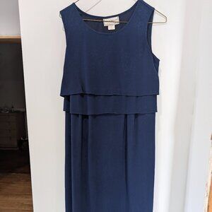 Classy Blue 2 Piece Dress Petite 4
